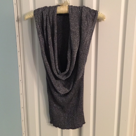 Sparkle cowl neck tank