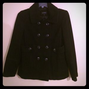 Nine West Black Wool Peacoat