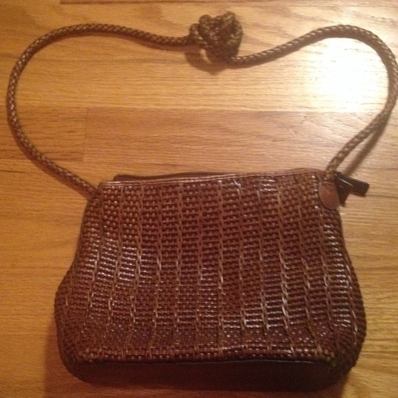 Fossil woven purse handbag