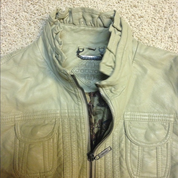 Jou jouCream size small leather jacket - Picture 2 of 3