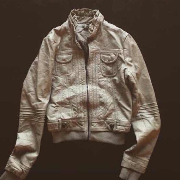 Jou jouCream size small leather jacket - Picture 3 of 3