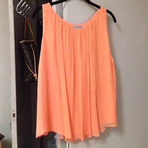 Alice + Olivia orange crepe blouse
