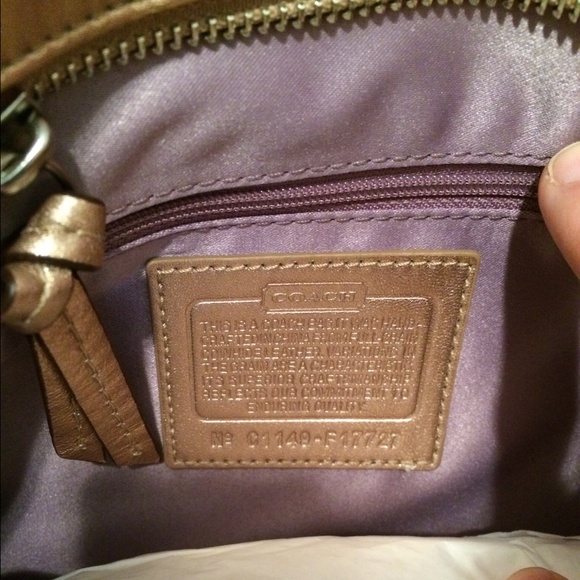 NWT COACH Metallic Tote - Picture 2 of 4