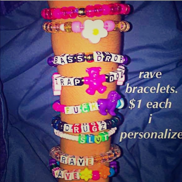 Kandi rave bracelets