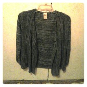 Black and grey long sleeve sweater