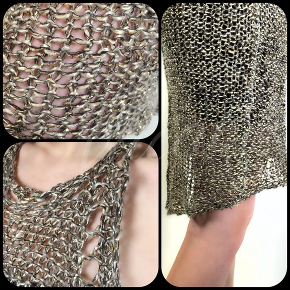 Skaist Taylor Metallic Crochet Chain Mail Dress - Picture 4 of 5