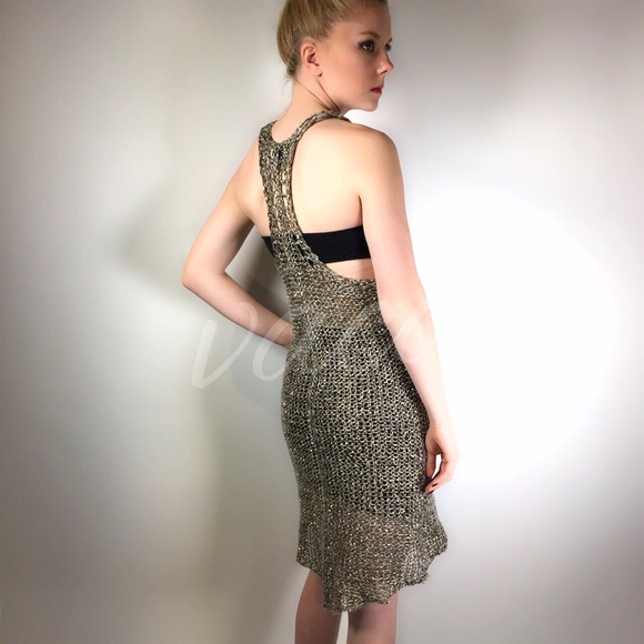 Skaist Taylor Metallic Crochet Chain Mail Dress - Picture 2 of 5