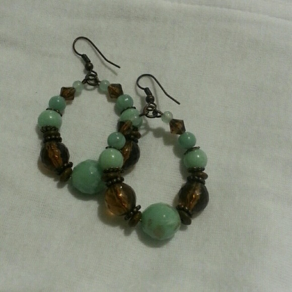 Brown&Mint Earrings