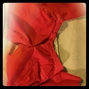 Old Navy red boot cut khakis