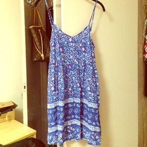 Flowy Blue Floral Dress