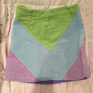 Pastel Corduroy Pencil Skirt