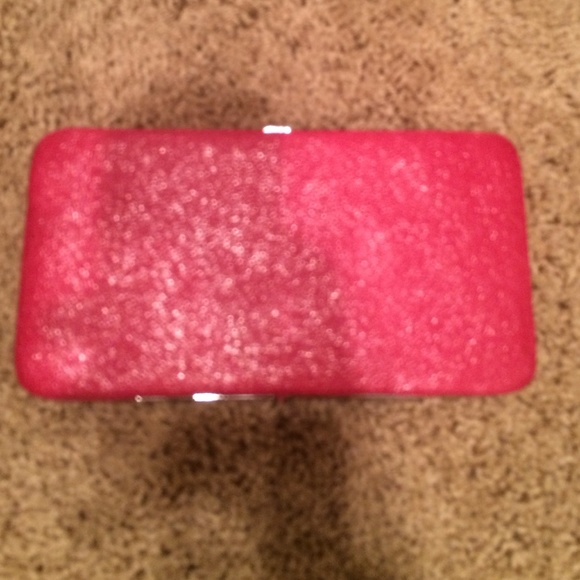Pink and silver clutch wallet - Picture 1 of 3