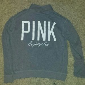 Grey VS funnel neck sweatshirt