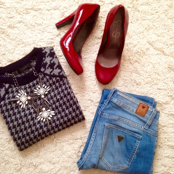 JCrew Merino Wool Houndstooth Sweater