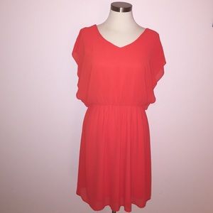 Orange chiffon dress