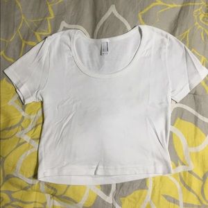 American apparel white crop top