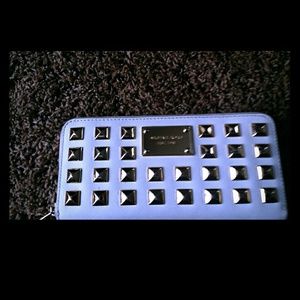 Michael Kors Pyramid Studded White Wallet