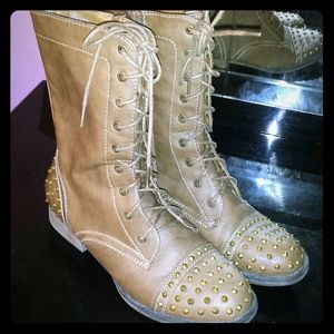 Studded Combat Boots