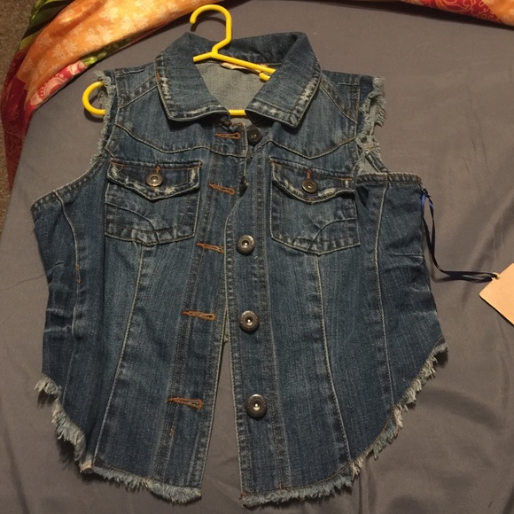 blue jean vest
