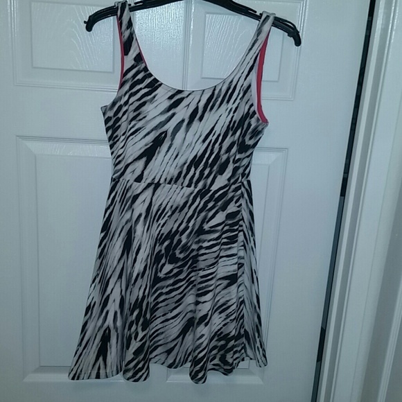 Zebra  print skater dress