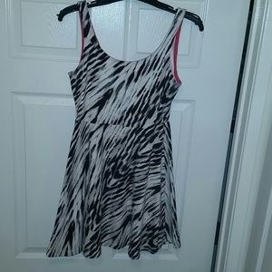 Zebra print skater dress