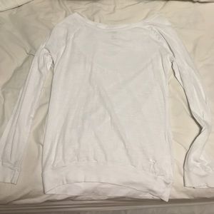 Pink Plain White Long Sleeve Tee!