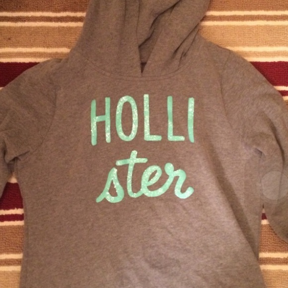 Hollister grey and mint hoodie