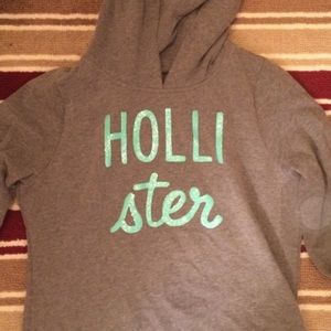 Hollister grey and mint hoodie
