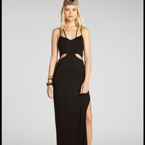 Black Cut Out Maxi Dress