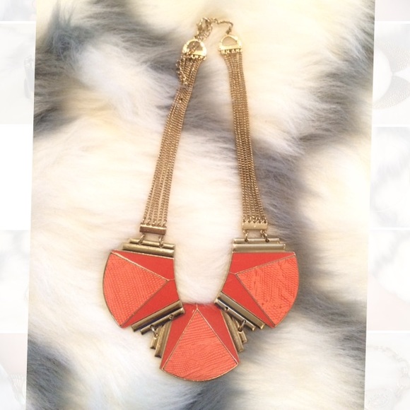 Orange pendant necklace