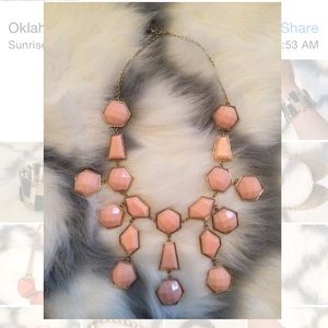 Pink statement necklace
