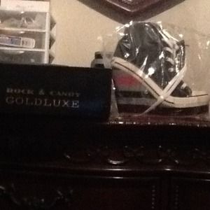 Rock and candy black wedge converse
