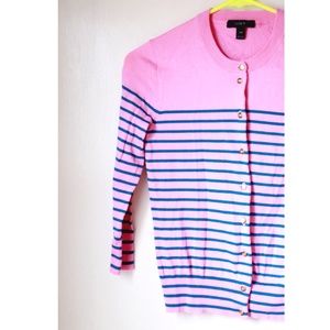J. Crew Striped Sailor Cardigan