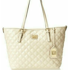 🎉HP🎉NWOT Anne Klein Ivory Cream Gloss Tote Bag