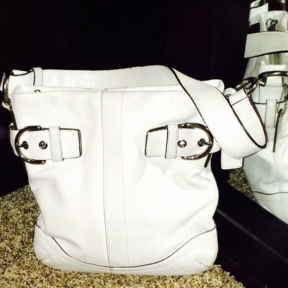 Coach Handbags - White Coach Tote Bag