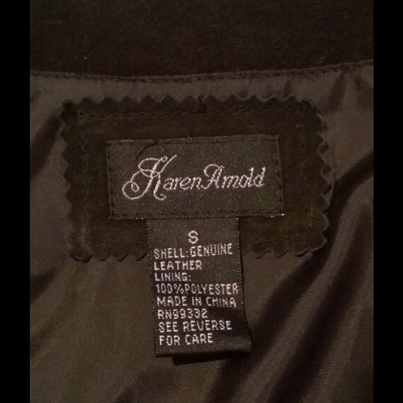 Karen Arnold Color Block Leather Jacket - Picture 4 of 4