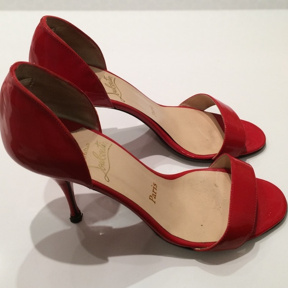 Christian Louboutin red patent leather sandals - Picture 2 of 2