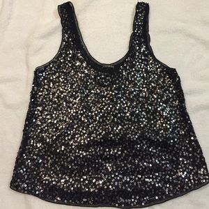 BLACK SEQUIN SHEER TOP✨