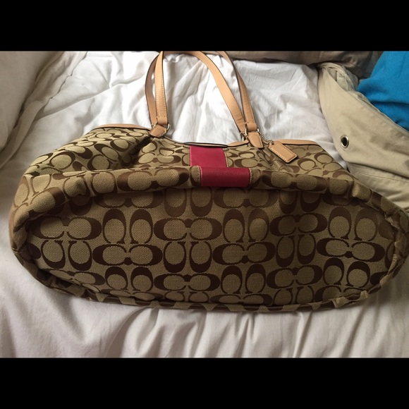 Authentic brown and pink coach purse - Picture 2 of 4
