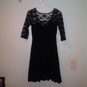 Material Girl Black Lace Sweetheart Dress