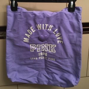Lilac Victoria Secret Pink tote bag