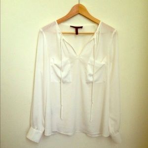 BCBG white blouse
