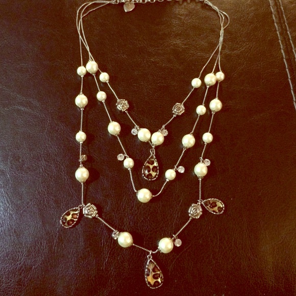 Betsey Johnson pearl layered necklace