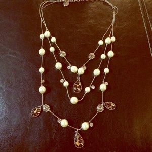 Betsey Johnson pearl layered necklace