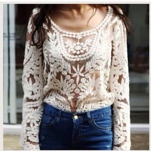 Embroidered Lace Top