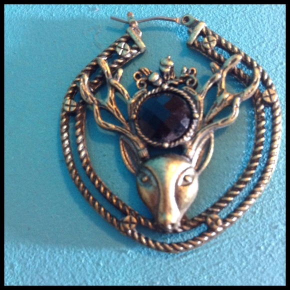 Lucky Brand Deer Earrings.