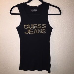 🔴LAST CHANCE!🔴 GUESS JEANS bling shirt tank top