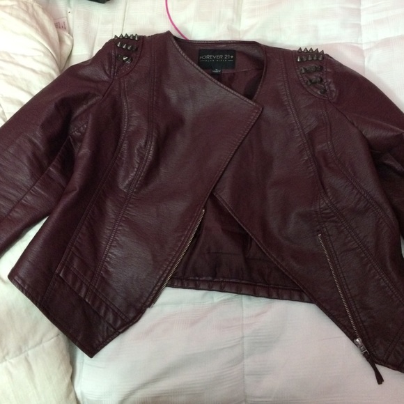 Forever 21 Spiked Leather Jacket