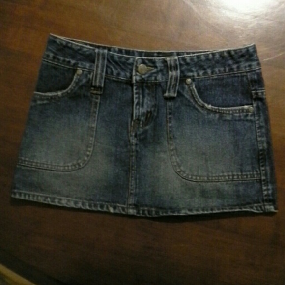 Denim mini skirt