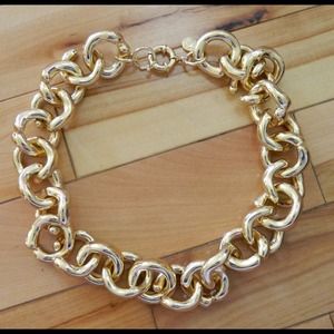 New and gold  j.crew classic link necklace